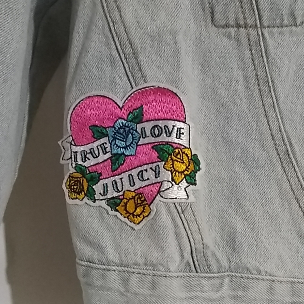Juicy Couture Patch Denim Jacket NWT - Picture 2 of 8